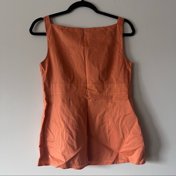 Loft Crochet Orange Tank Top Cami Size 4 - Picture 6 of 6